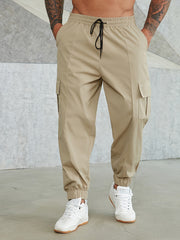 Plus Size Men's Cargo Pants Sports Outdoor All-Season Polyester