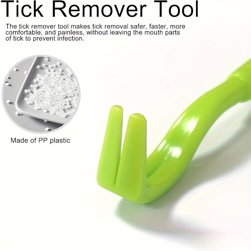 3pcs Pest Tick Remover Kit for Dogs Cats and Humans Easy Plastic Painless Safe
