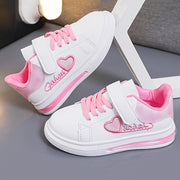 Girls' Casual Shoes Breathable Lightweight All-Season PU Fabric Hook-and-Loop Closure