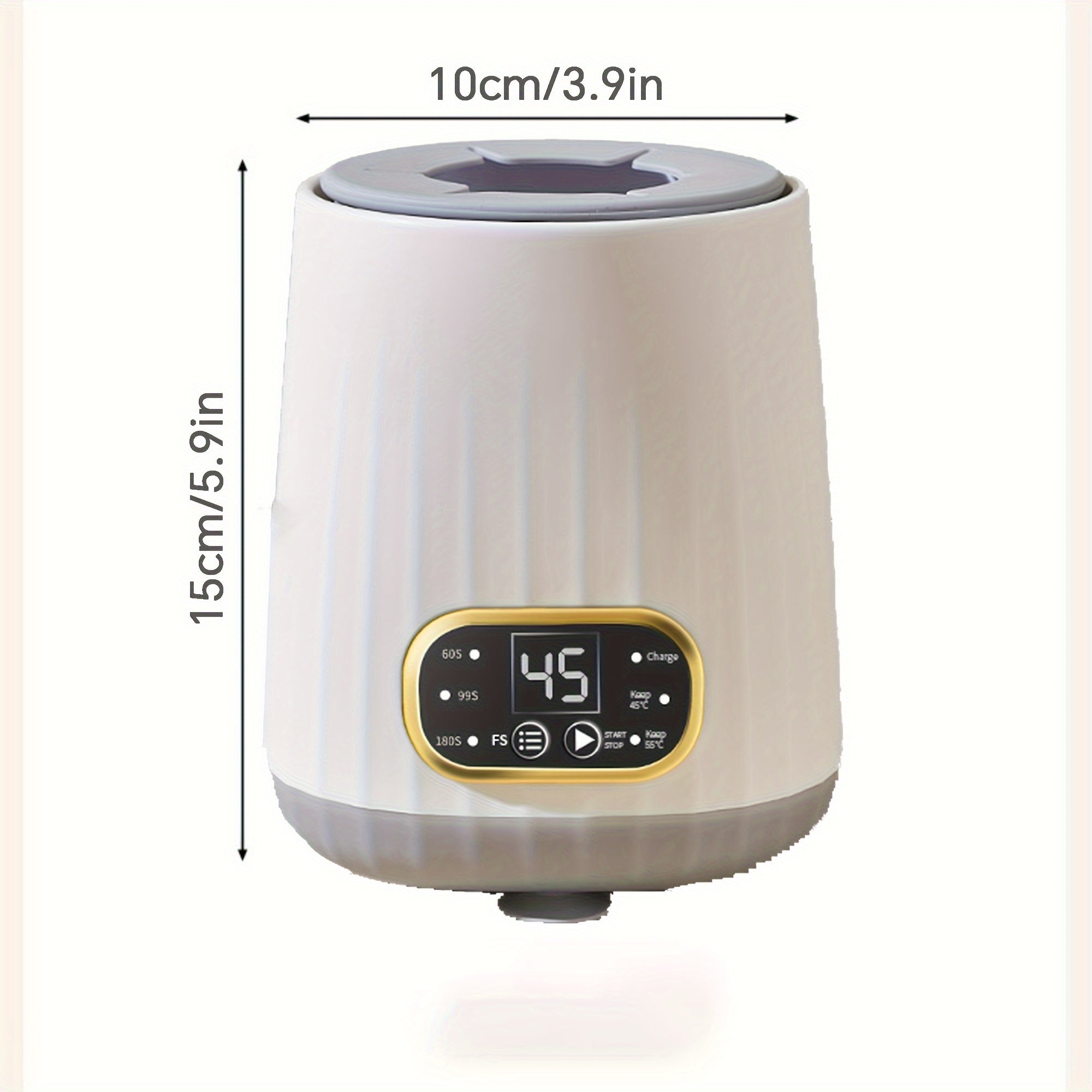 Smart Electric Milk Shaker 3-in-1 USB Rechargeable Portable Mixer with Adjustable Temperature for On-the-Go Feeding