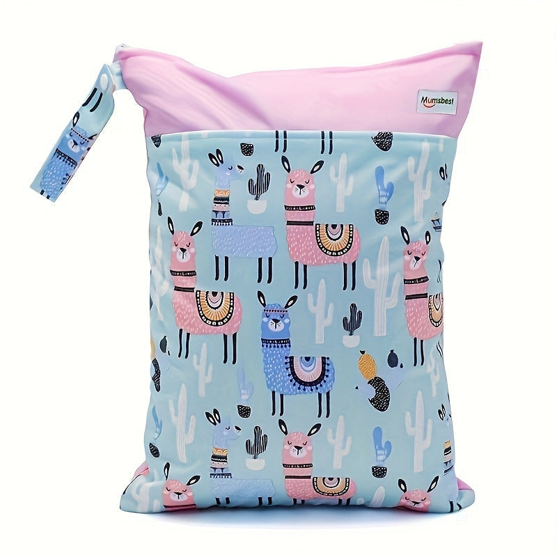 Waterproof Reusable Wet Dry Bag for Cloth Diapers and Pump Parts with Zipper Pockets
