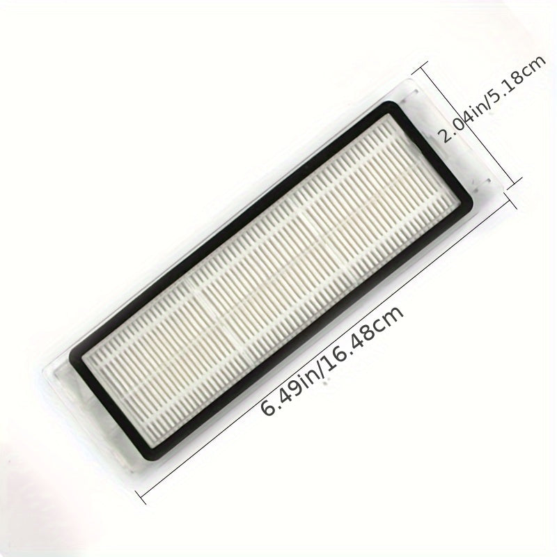 Комплект аксессуаров для пылесоса-робота Xiaomi MiJia (подходит для Roborock S4, S5, S6, E4, E20, E25, E35, S50) включает 2 главные щетки, 4 боковые щетки и 4 фильтра. Всего 10 предметов.