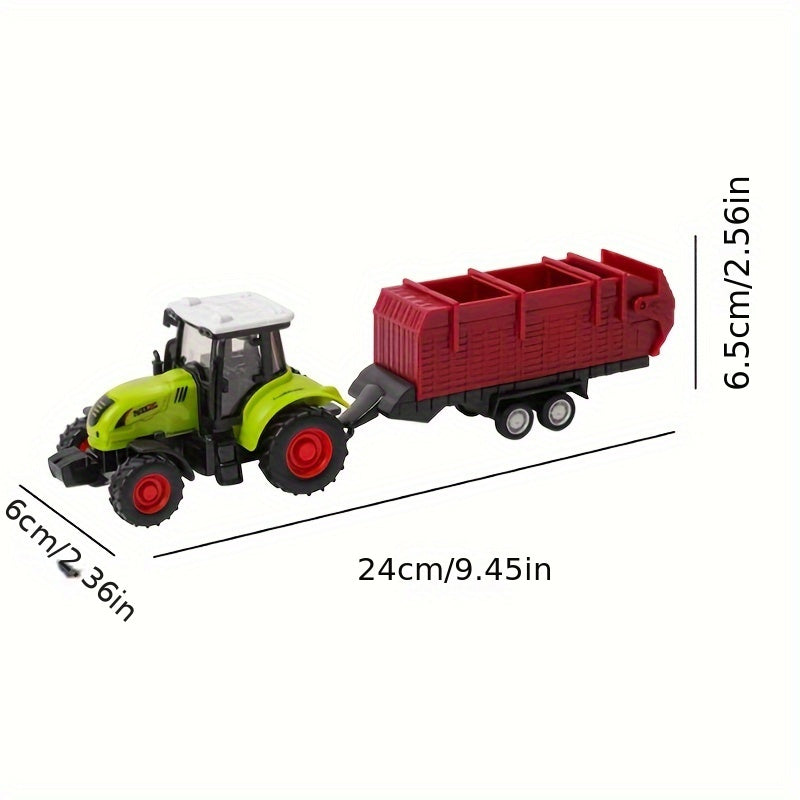 Plastic Farm Toy Set for Kids Aged 3-6 with Detachable Haulers