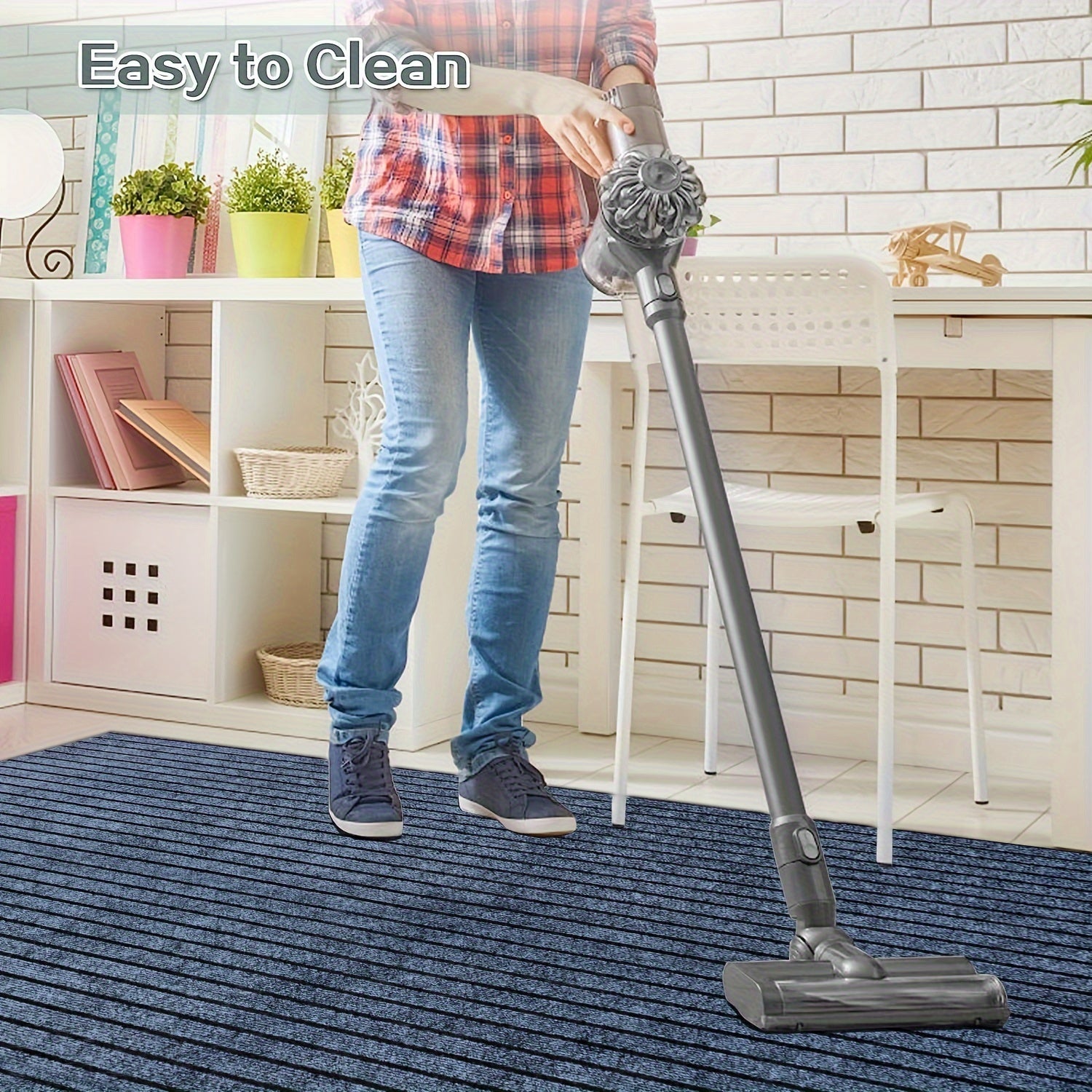 Non-Slip Waterproof Runner Rug for Indoor Outdoor High Traffic Hallways Decks