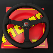 Drift Steering Wheel Flat 33.02cm Racing Rally Style Perforated Leather