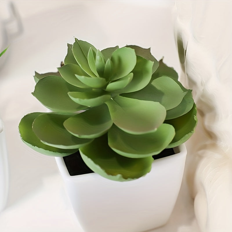 Artificial Succulents Set of 3 Potted Fake Plants for Indoor Decor Living Room Office Bedroom Hotel