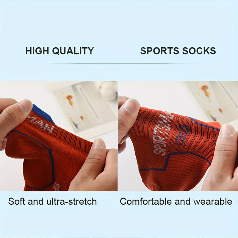 Men's Short Socks 6 Pairs Breathable Sweat-Absorbing All-Season Casual Low-Cut