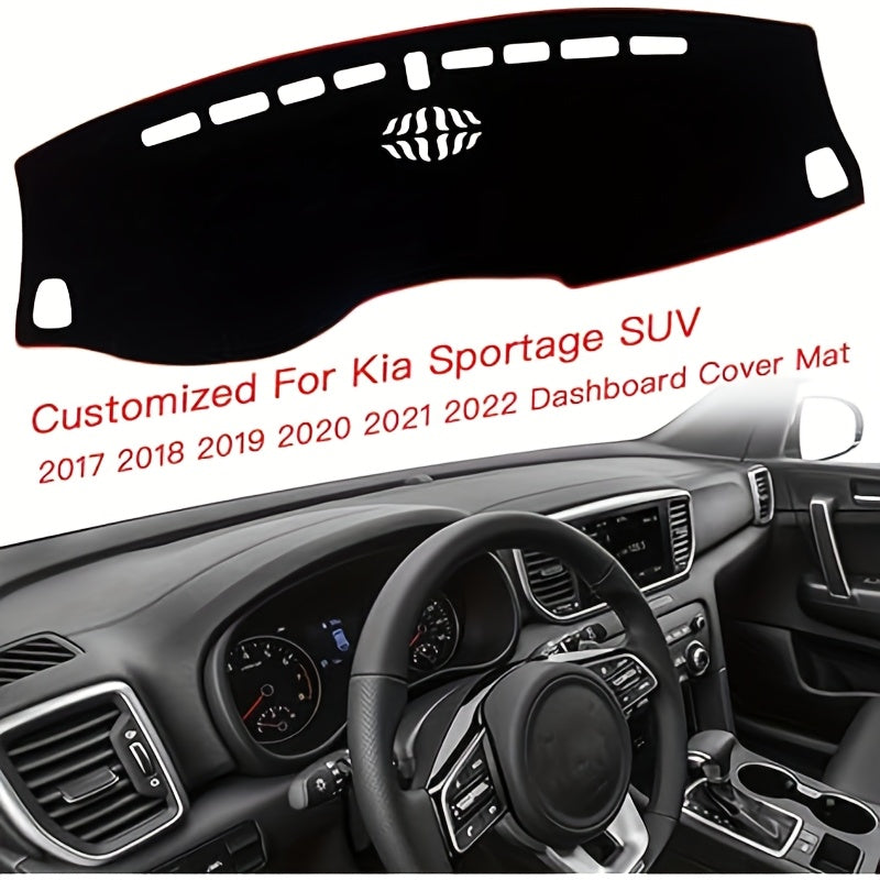 Interior Center Console Dashboard Mat Anti-Glare UV Protect Polyester