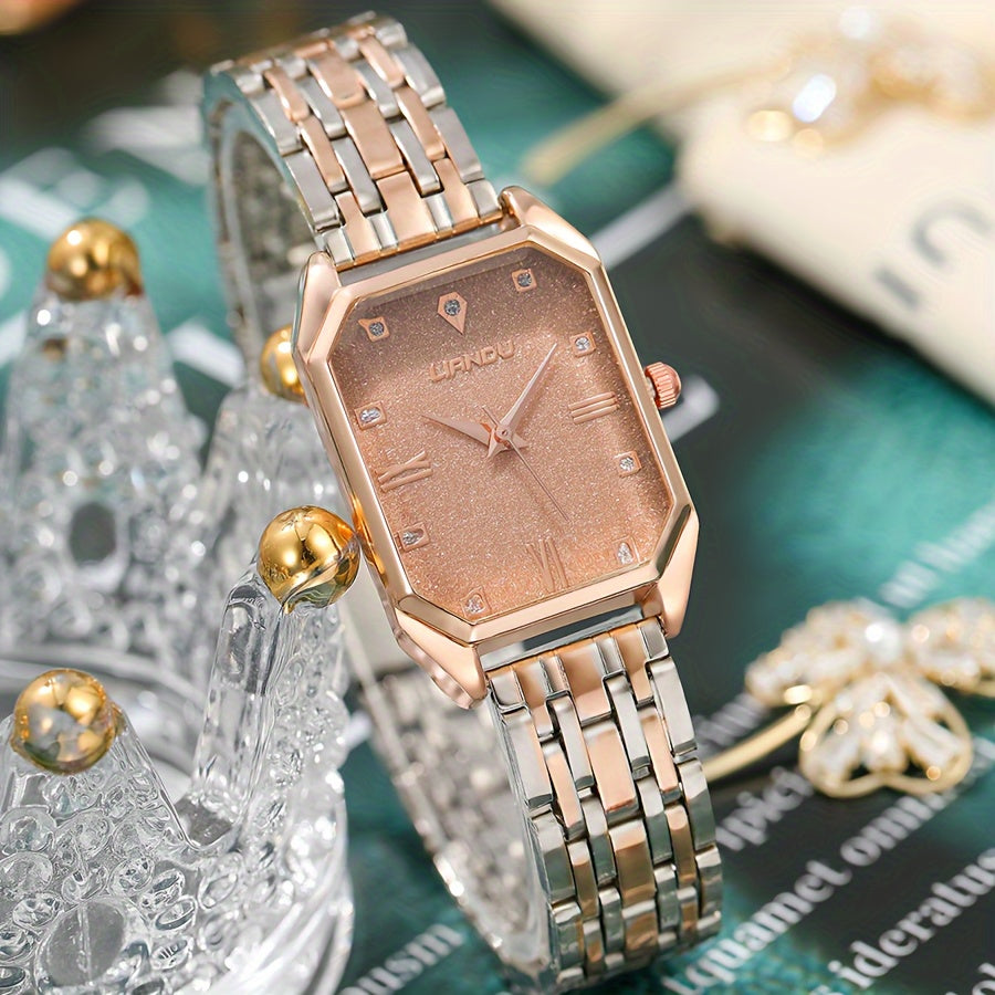 Women's Quartz Watch Elegant Silver Dial Slim Dress Watch