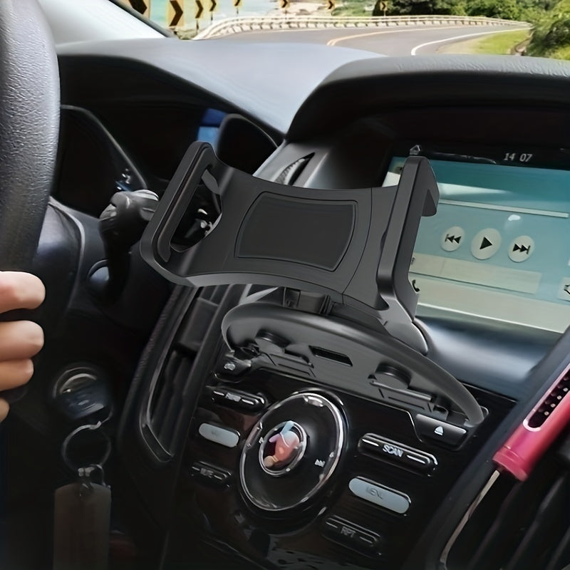 Universal Car Cell Phone Holder Mount for CD Slot Silicone Pad 360° Rotation