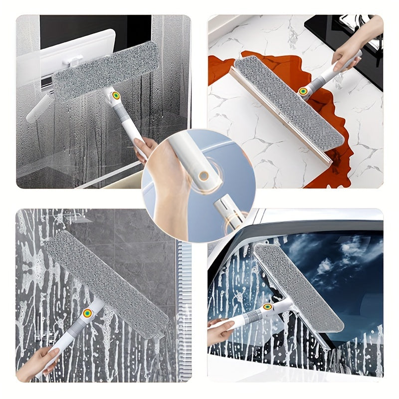 Mustahkam Plastik Qurilish 1 Dona Ko'p Funktsiyali Silikon Squeegee Metall Tutqichi bilan - Shisha, Devorlar, Pol va Tashqi Yuzalar uchun Ko'p Maqsadli Tozalash Vositasi - Avtomobil va Uyda Foydalanish uchun Ideal