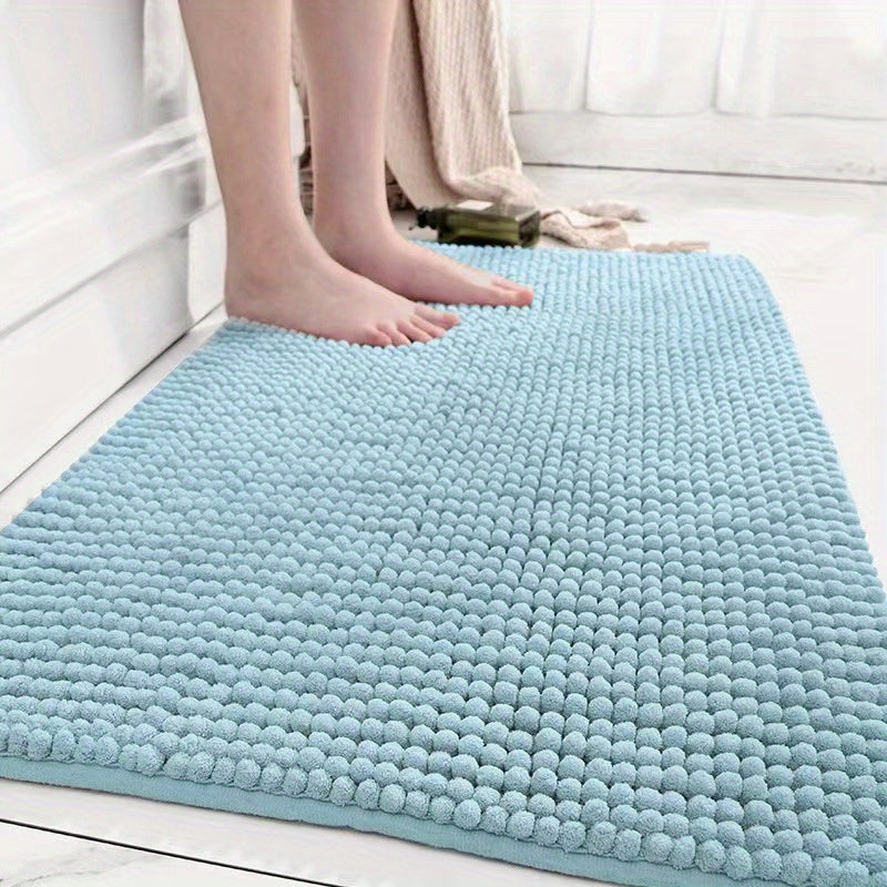 Luxurious Chenille Bath Mat 2cm Thick Non-Slip Absorbent Quick-Dry