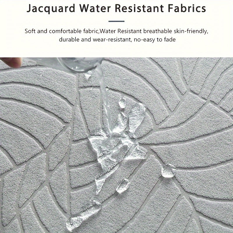 Waterproof Sofa Cover with Large Leaf Jacquard Design All-Season Dust Spill Protection Durable Washable