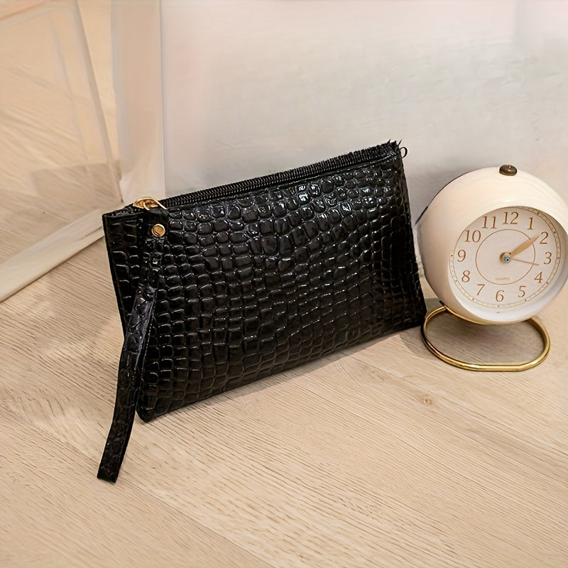 Red Minimalist Ladies' Handbag with Zipper Closure, Polyester Lining, Shoulder Strap