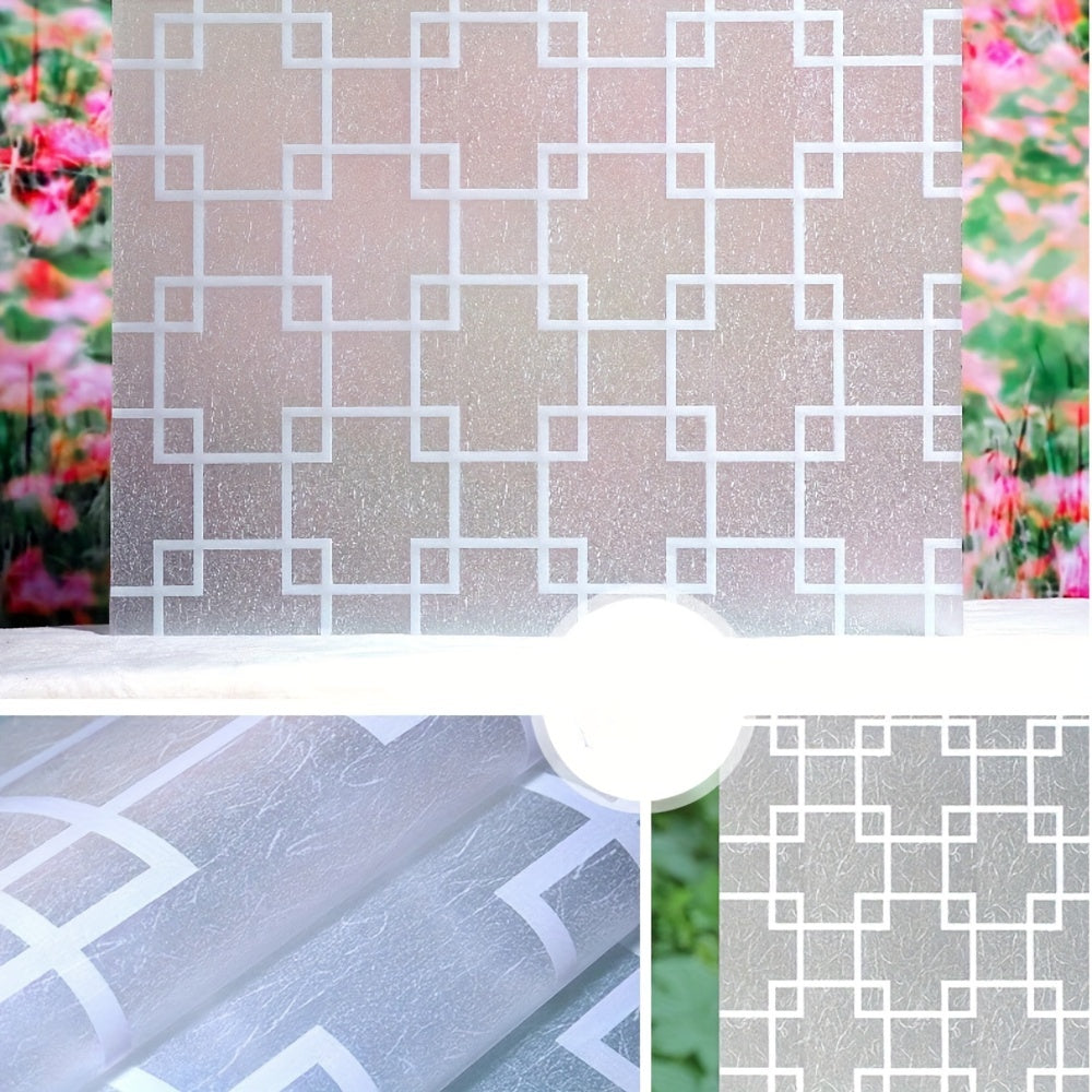 PVC Privacy Window Film Frosted Glass Sticker for Bathroom Sunshade Heat Insulation 10mil
