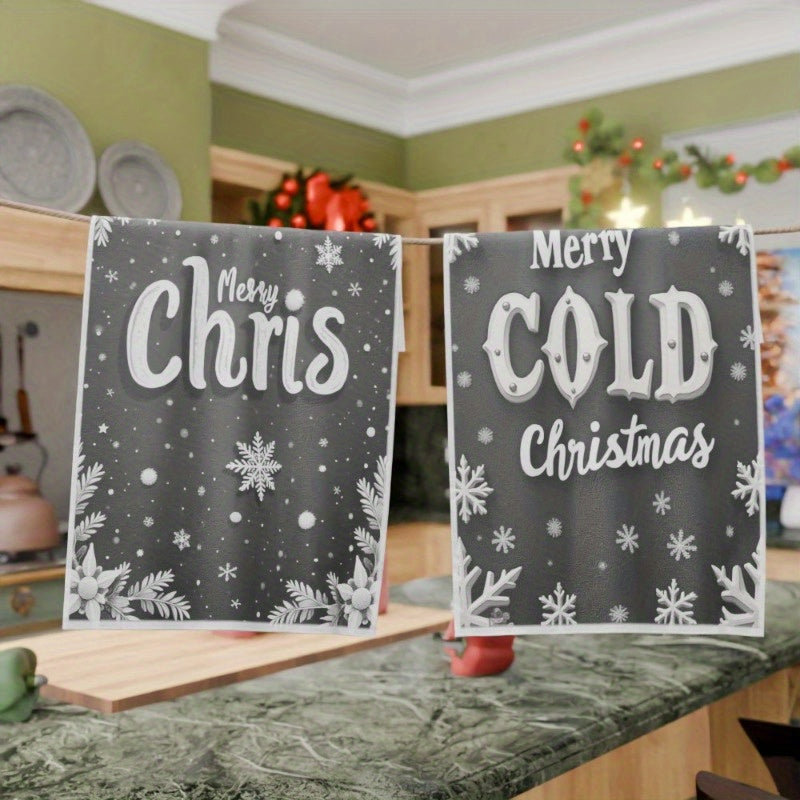 Two Pieces Christmas Decoration Gift 18x66cm Winter Holiday Decor