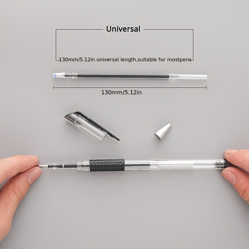 50 Gel Pen Refills 0.5mm Fine Tip Assorted Colors for Office and School