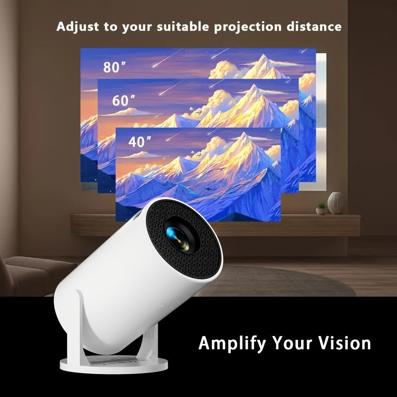 Mini Projector HD 1080p with Adjustable Projection and Smartphone Connectivity
