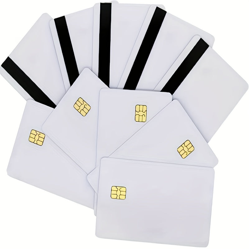 10pcs Blank PVC Smart Card with SLE4442 Chip and Magnetic Stripe