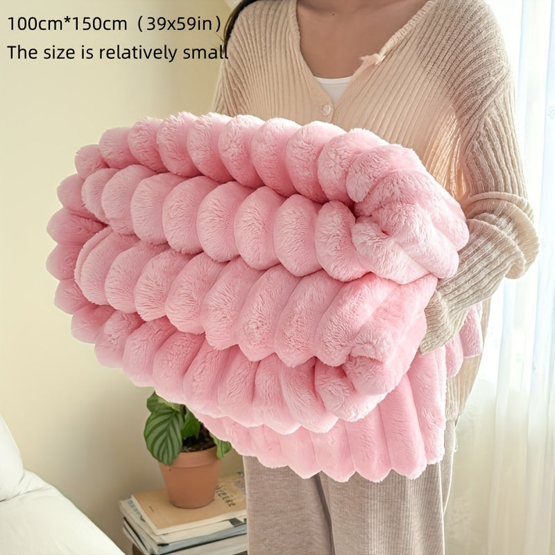 Lightweight Cozy Striped Flannel Shawl for Women and Men