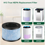 Filtro de repuesto de 4 unidades para purificador de aire H13 True HEPA para uso doméstico