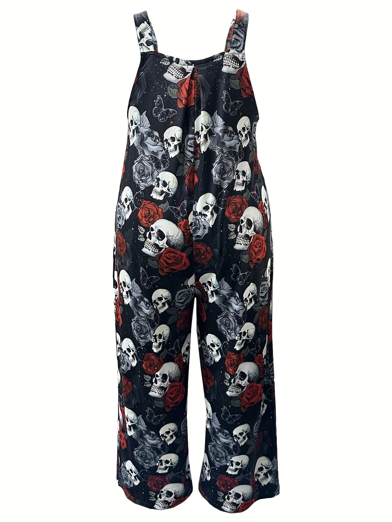 Plus Size Gothic Style Elegant Suspender Jumpsuit for Women