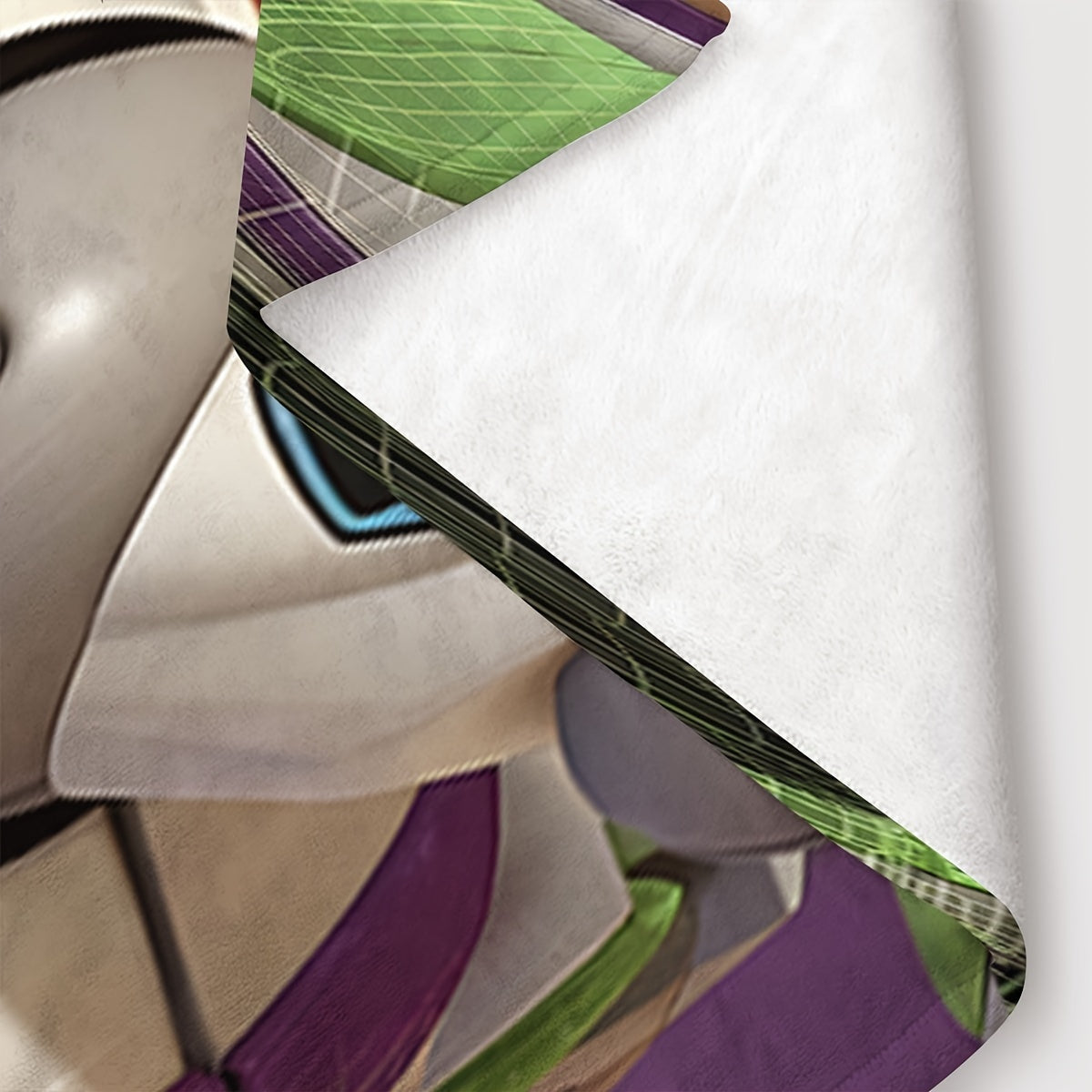 Action Figure Toy for Kids Buzz Lightyear Green Astronaut with Dinosaur on Purple Blanket