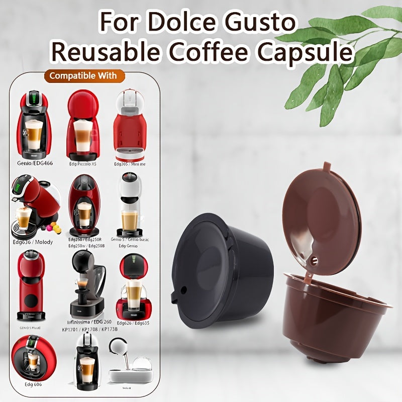 Reusable Coffee Capsule Filters 6-Pack with Spoon Brush for Custom Coffee Making