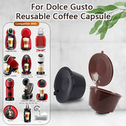 Set of 7 Reusable Coffee Capsules in Various Colors for Espresso and Cappuccino