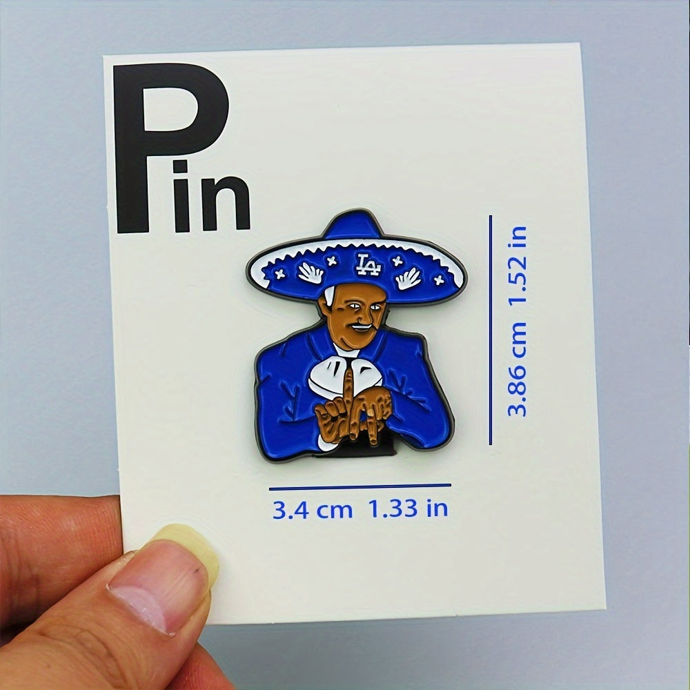 Men's Blue Zinc Alloy Hat Clip for Baseball and Mexican Caps