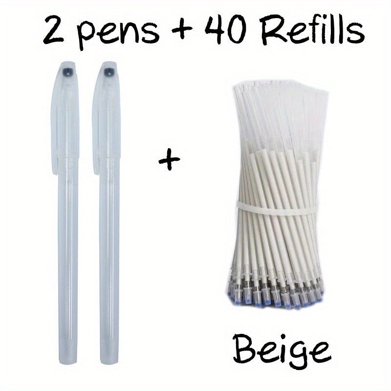 Set of 42 Heat Erasable Fabric Marking Pens in 5 Colors for Sewing and Quilting