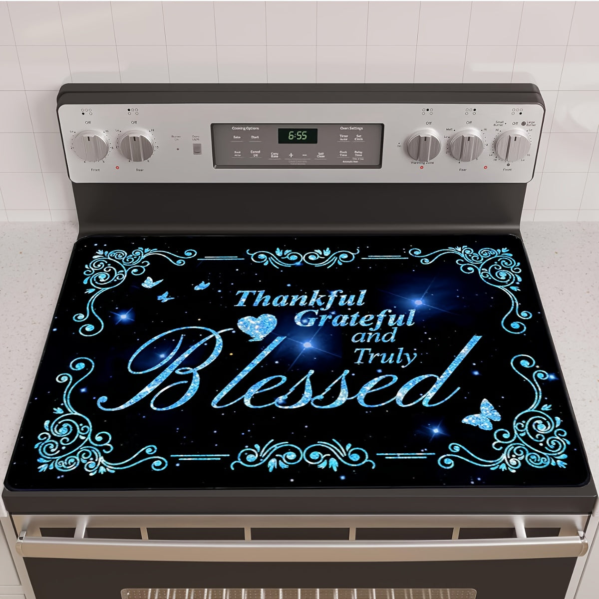 Extra Large Stove Top Cover 72x52cm Heat Resistant Anti-Slip Glass Stove Protector