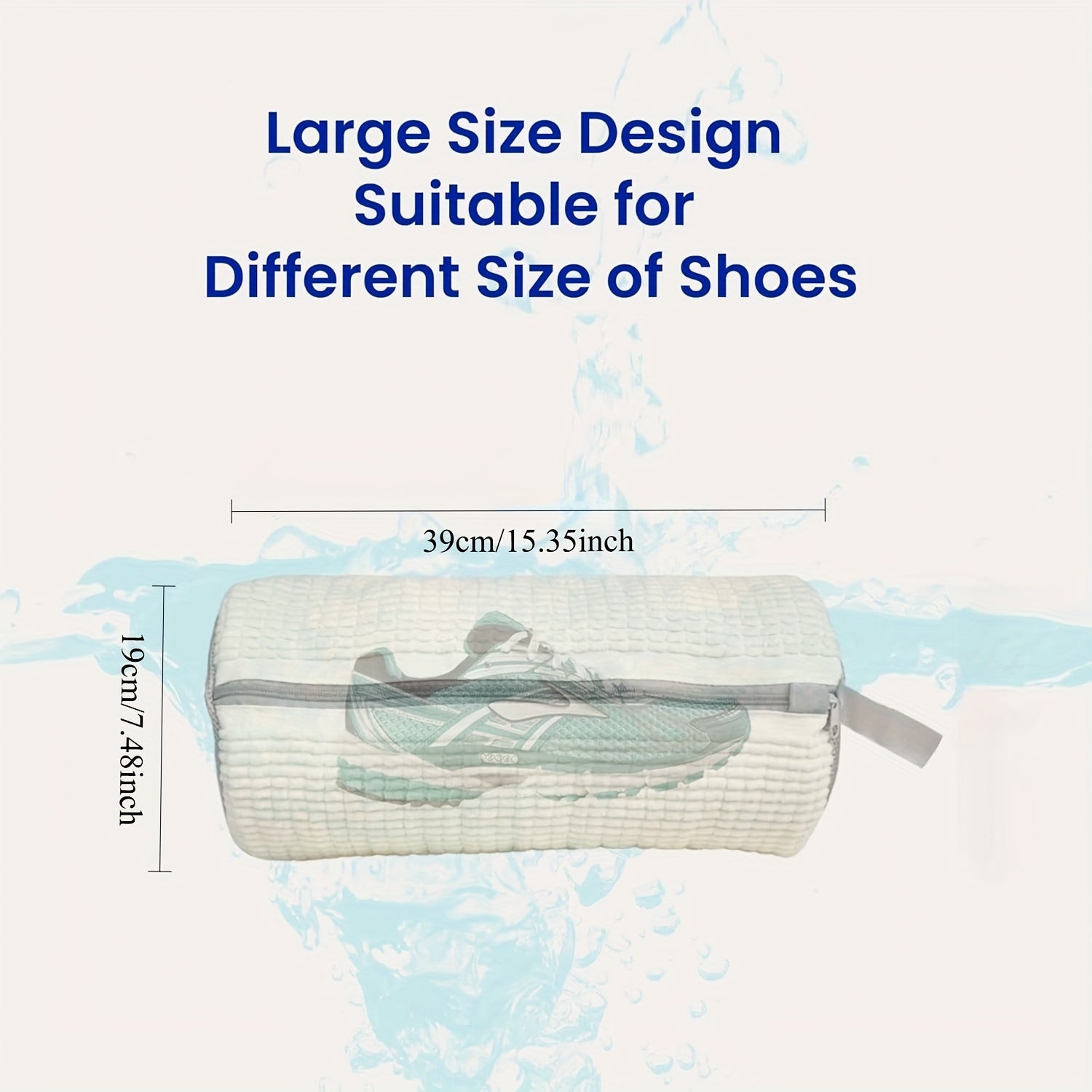 Unisex Reusable Laundry Shoe Bag for Sports and Tennis Shoes White