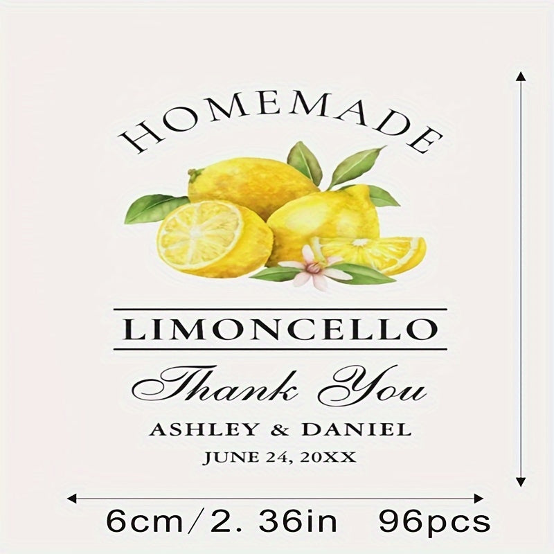 Personalized Paper Square Labels for Weddings and Parties Custom Name and Date Stickers Pack of XX