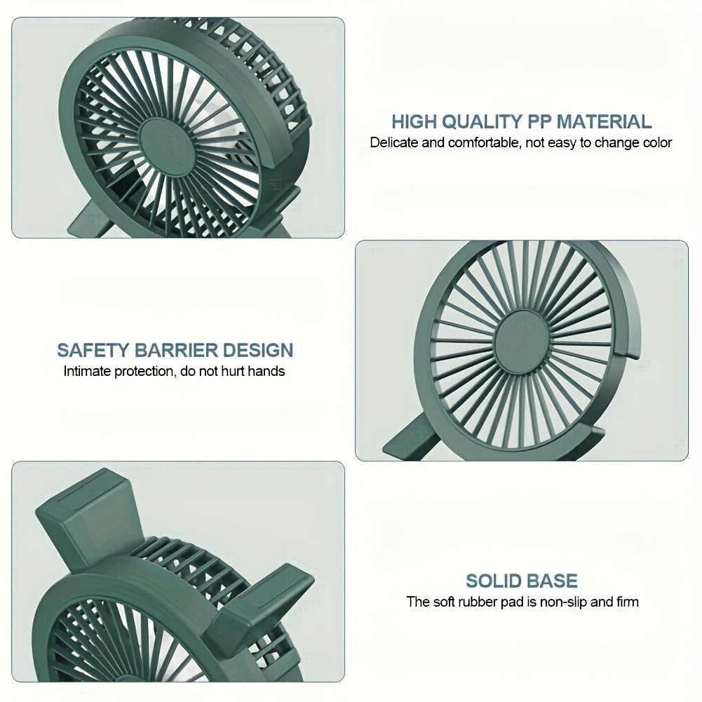 USB-powered desktop fan for office dorm home ultra quiet high wind compact