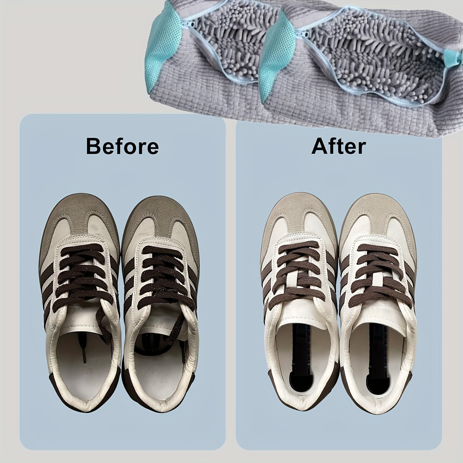 Bolsa de lavandería de tela de punto reutilizable con cremallera para zapatos y juguetes, poliéster duradero nylon