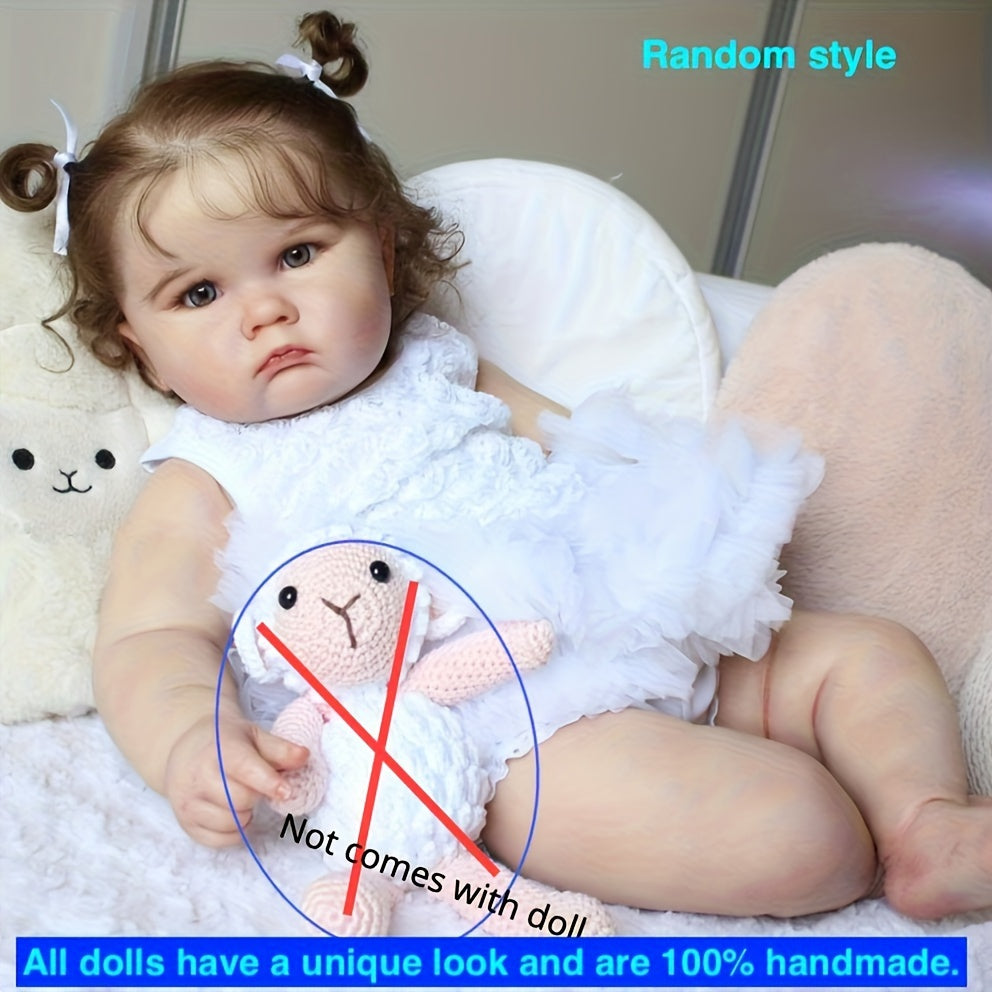 24-Inch Realistic Reborn Baby Doll with Soft Vinyl Body 3D-Paint Skin for Girls