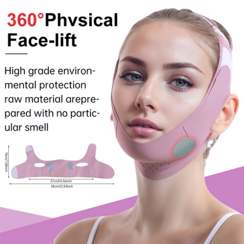 V-Line Chin Up Mask with Graphene Jaw Exerciser for Slimming Face - Lilac