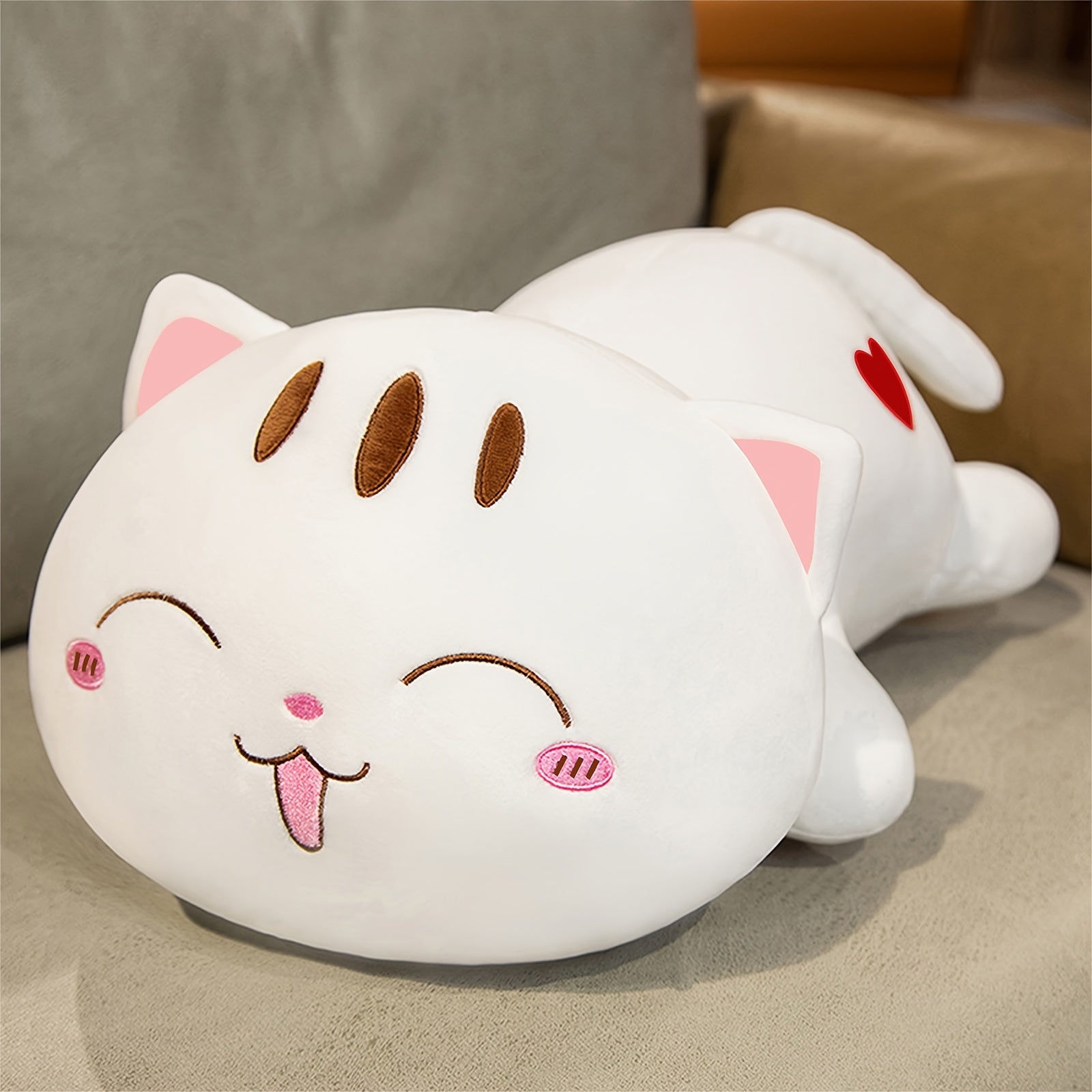 24.99cm Soft Plush Cat Toy Pillow for Kids and Gifts