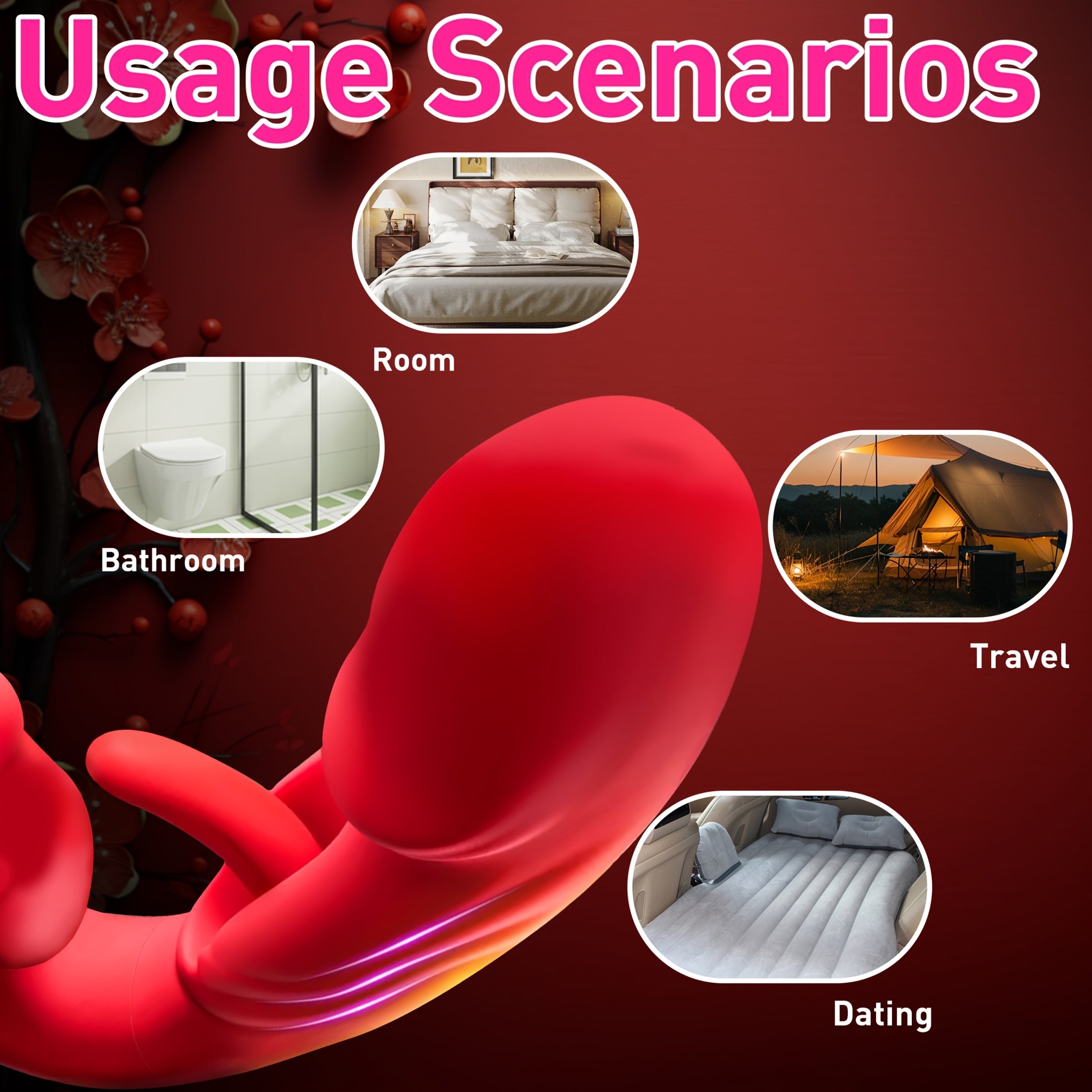 Women's Purple 4-in-1 Vibrating Clitoral Stimulator with 7 Modes