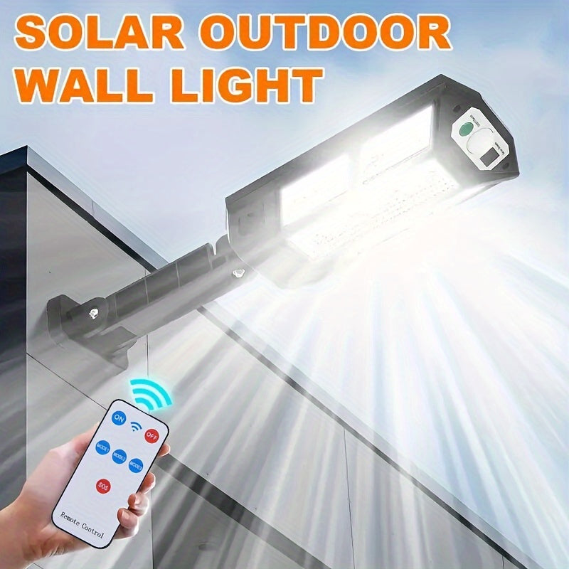 6500K LED Solar Wall Light with Motion Sensor and 3 Lighting Modes for Outdoor Garden Security