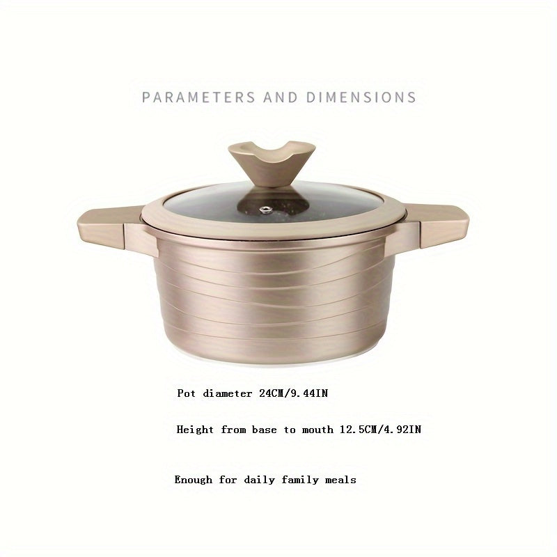 Stainless Steel Soup Pot Thickened Gas Stove Compatible for Noodles Porridge