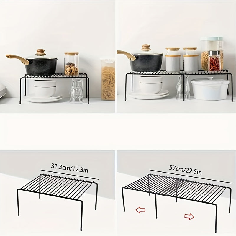 Organizador de estantes para encimera de cocina, resistente a la oxidación, de metal para especias y artículos de despensa