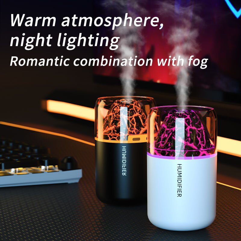 Large Mist 7-Color LED Humidifier for Home Office Car USB Quiet