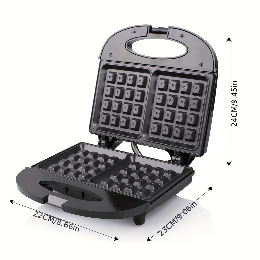 750W Double-Sided Waffle Maker with Adjustable Temperature Control for Homemade Waffles