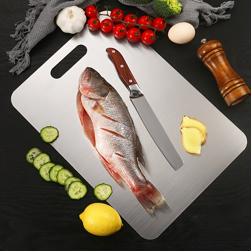 Stainless Steel Kitchen Chopping Pad Food-Safe Mold-Resistant Easy to Clean