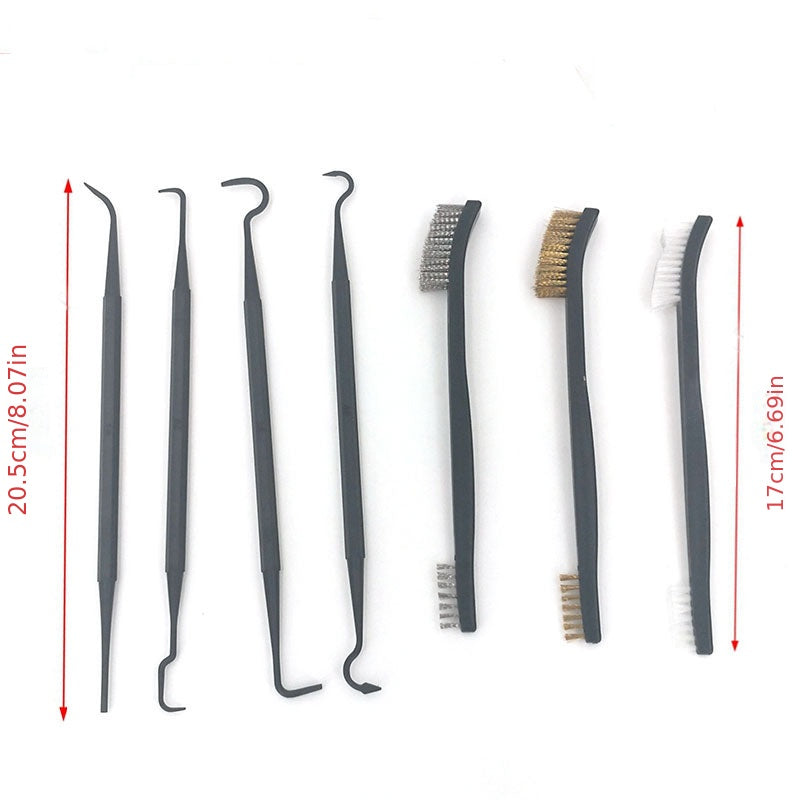 Car Detailing Cleaning Set Wire Brushes and Nylon Picks for Automotive Use