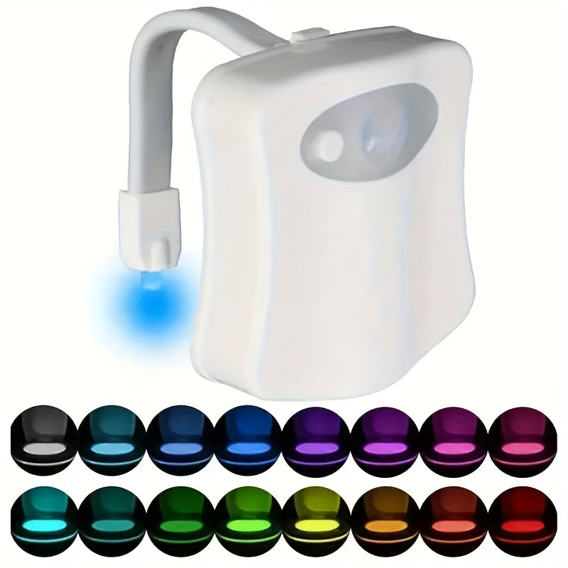 Toilet Night Light with 16 Colors Motion Sensor Energy Saving Easy to Install