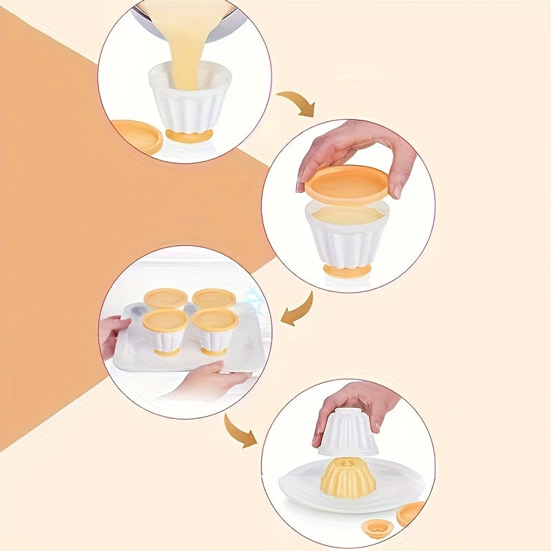 Jeliy, Mousse, Krem, Shokolad uchun 4-burchakli ABS plastmassa puding shakllari