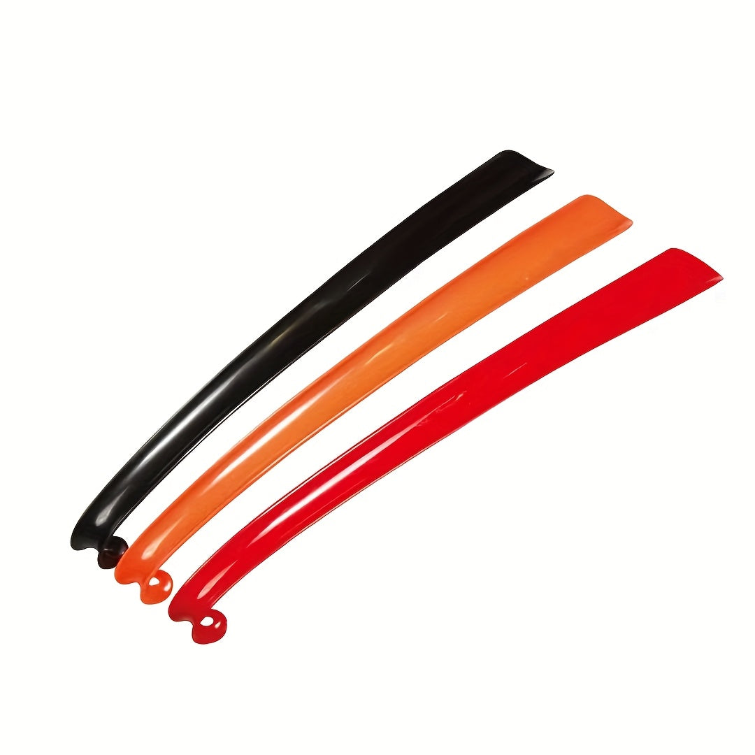 Black Plastic Shoe Horn for Elderly and Pregnant Women, No Bending